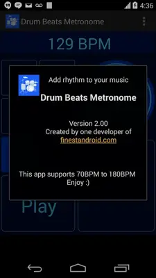 Drum Beats Metronome android App screenshot 0